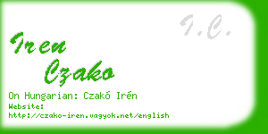 iren czako business card