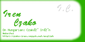 iren czako business card